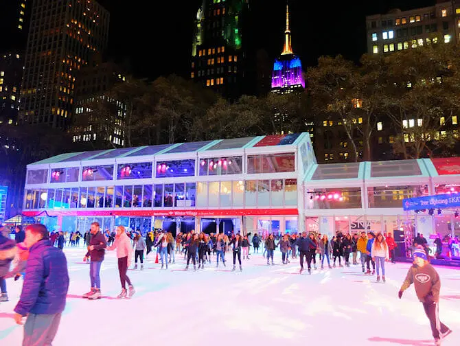 Schaatsen in New York - Bryant Park