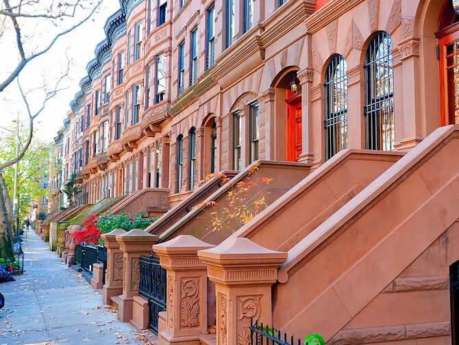 Upper West Side in New York zonnige middag