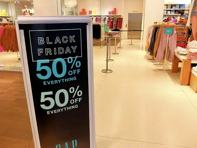 Uitverkoop in New York Black Friday