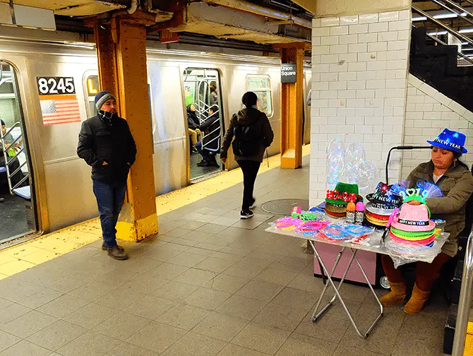 Metro in New York - Metroplatform