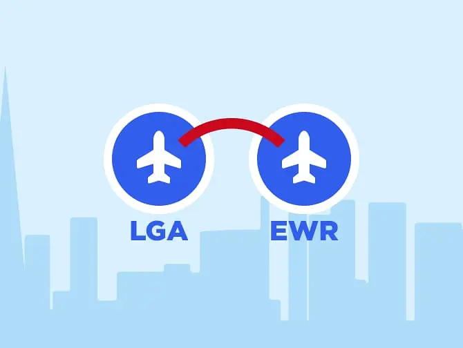 Van Newark naar LaGuardia of LaGuardia naar Newark