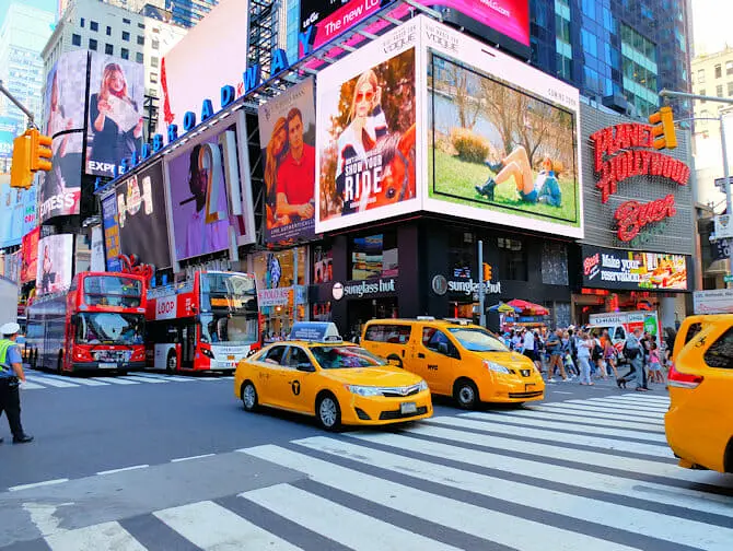 Taxi's in New York - taxis in spitsuur in new york