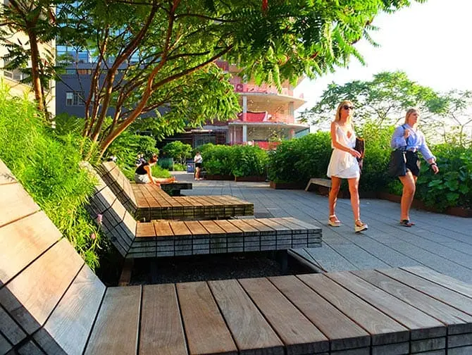De High Line in New York - Loungestoelen