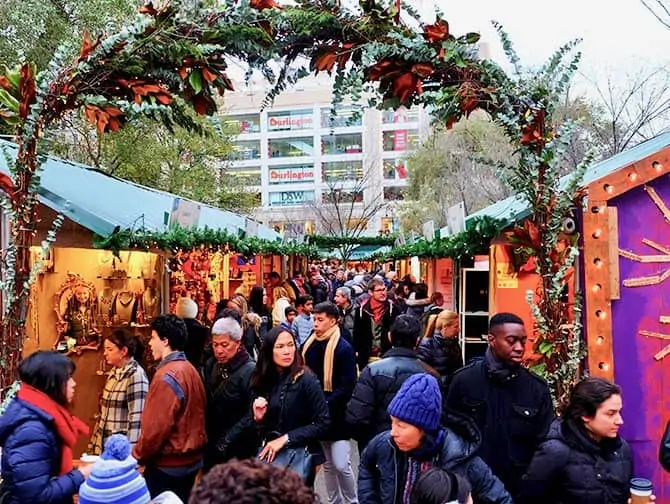 Markten in New York - Union Square Christmas Markt