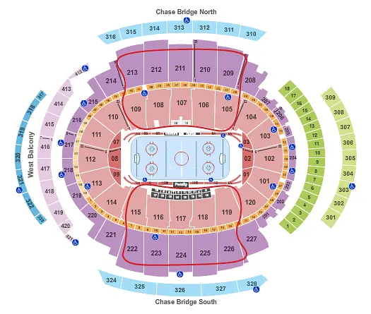 New York Rangers Tickets Kopen - Madison Square Garden Plattegrond