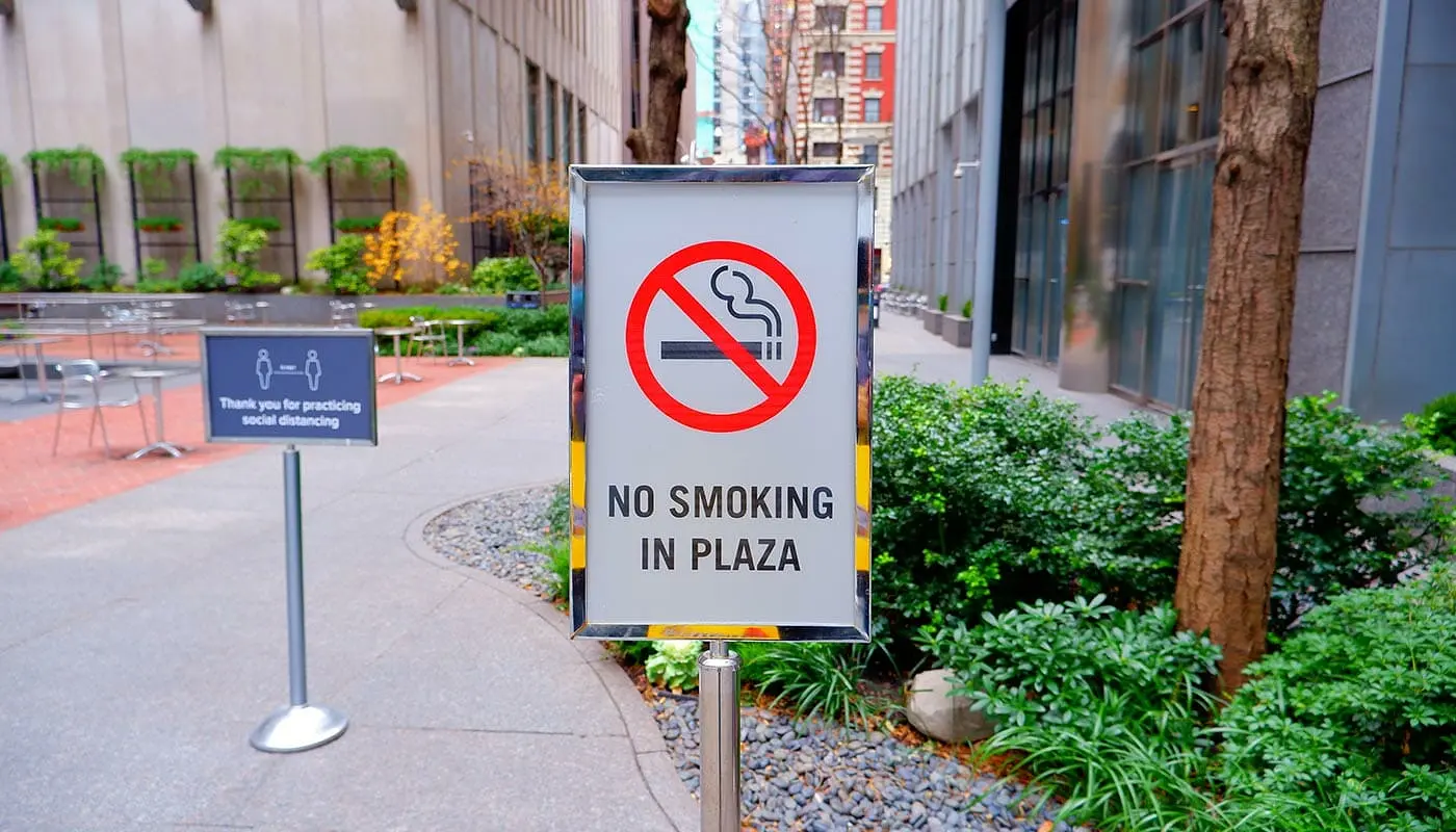Roken in New York - Niet roken in parken