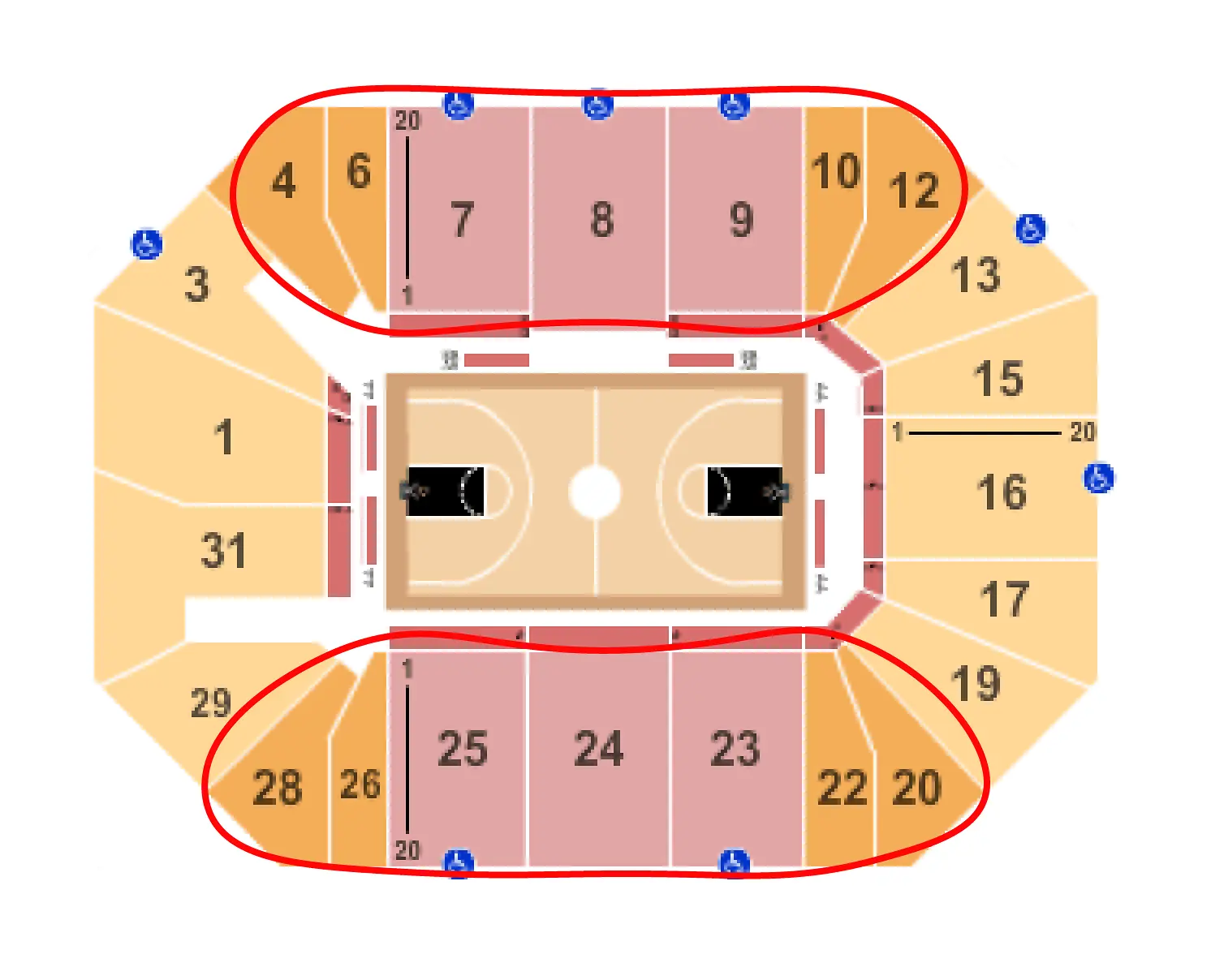 New York Liberty Stadionplattegrond Barclays Center