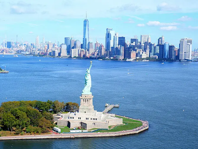 Helikoptervlucht zonder deuren in New York - Vrijheidsbeeld