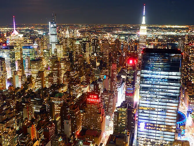 Edge New York Tickets - uitzicht in de avond
