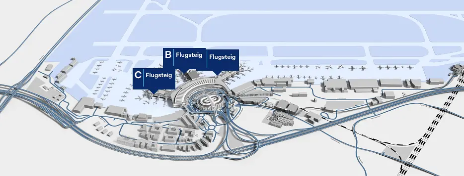 Vlucht Düsseldorf - New York - Plattegrond
