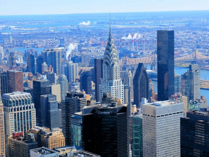 Chrysler Building in New York - uitzicht op Chrysler Building