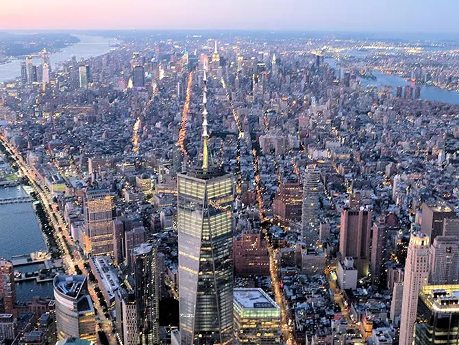Avond Helikoptervlucht in New York - Freedom Tower