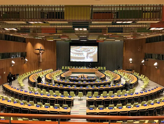De Verenigde Naties in New York Trusteeship Council Chamber