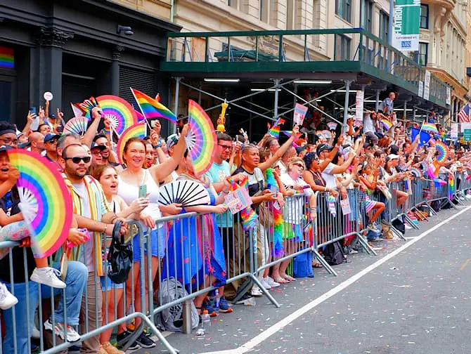 New York Pride - Menigten voor New York Gay Pride