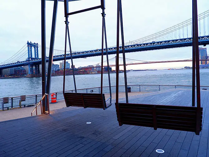 Manhattan Bridge in New York - Uitzicht