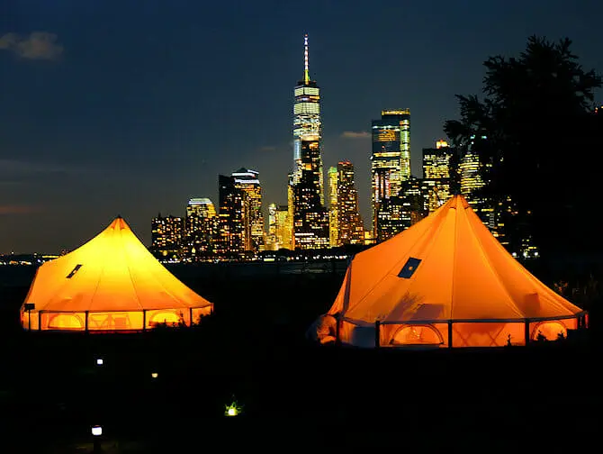 Wat te doen op Governors Island - Tenten 's Avonds