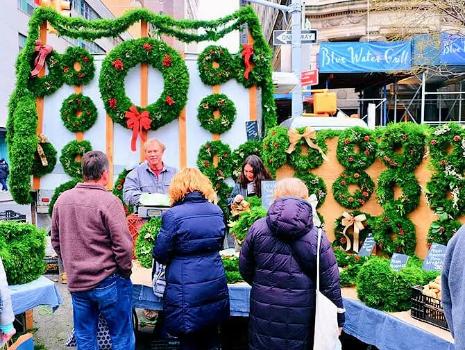 New York Kerstmarkten Union Square Kerst