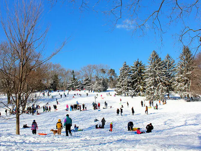 Sneeuw in New York - Central Park