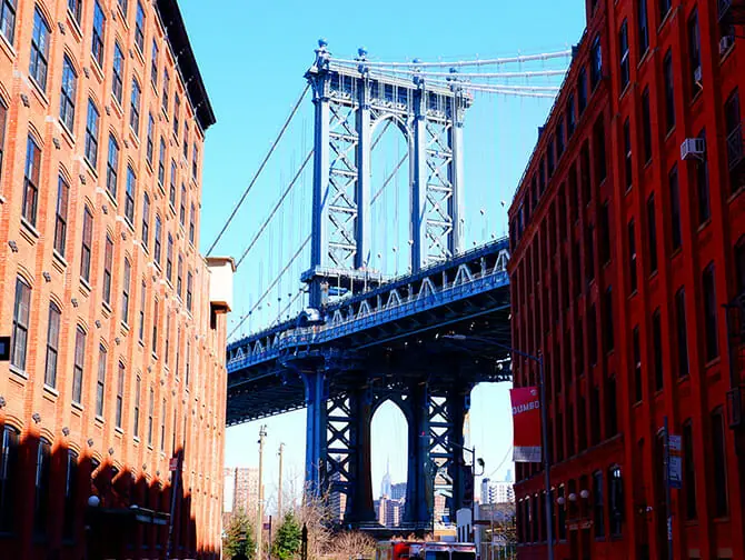 Wandelroutes in New York - DUMBO-Brooklyn Bridge Impressie