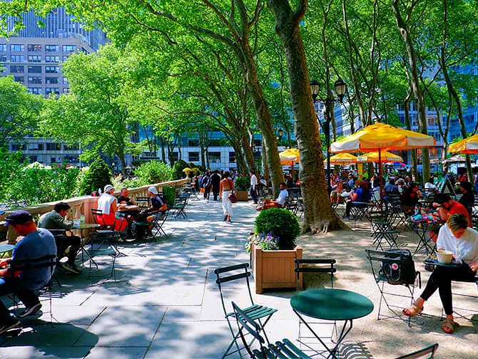 Bryant Park in New York - Sfeer