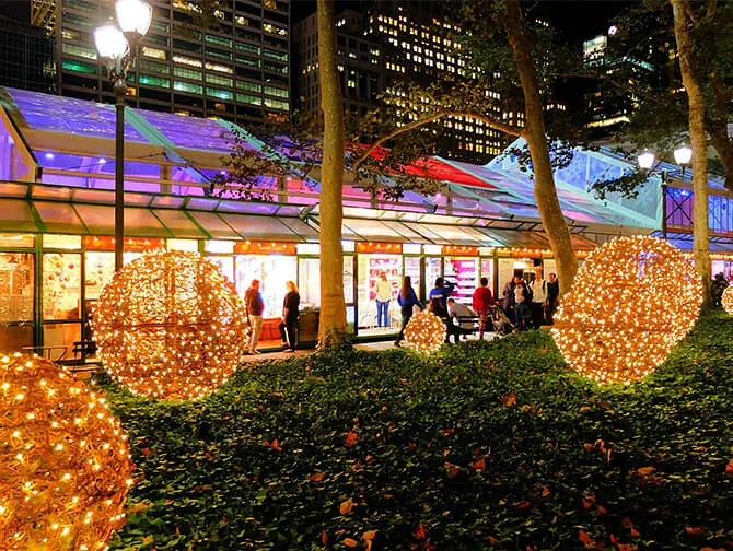 Bryant Park in New York - Winter Village
