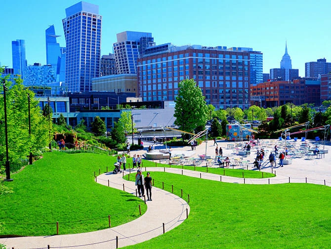 Hudson River Park in New York - Little Island uitzicht