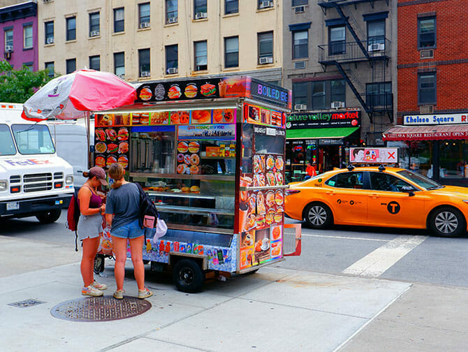 Ontbijt in New York - eetkraampje