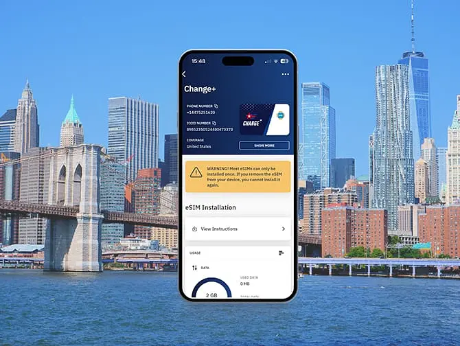 E-sim voor Amerika kopen met data, bellen en sms’en