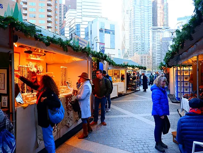 Kerstmarkten in New York - Columbus Circle