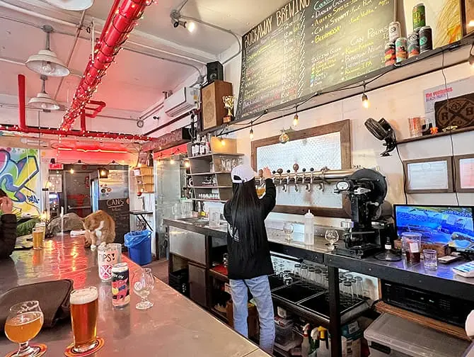 Brouwerijen in New York Rockaway Brewing Company binnen