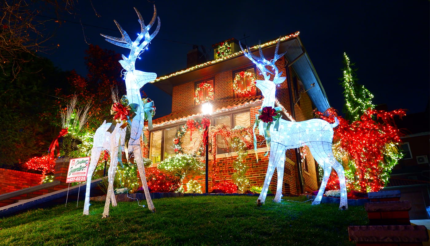 Dyker Heights Christmas Lights - Versierd huis