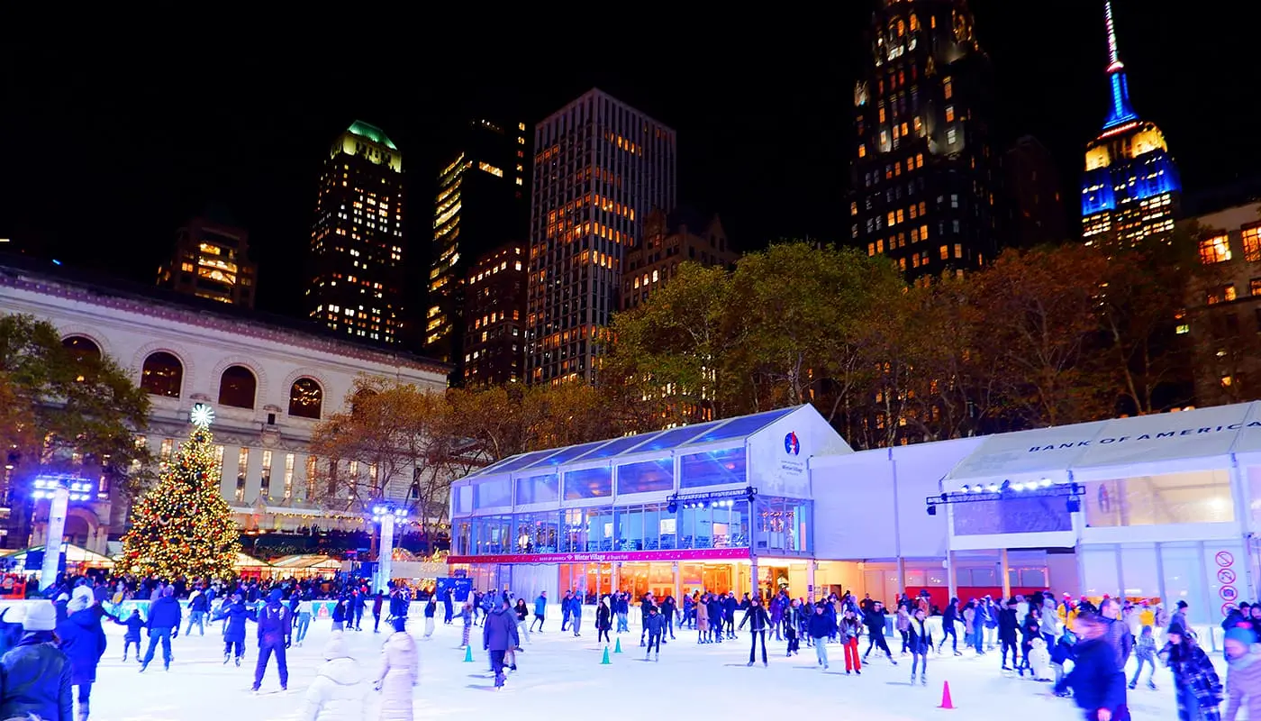 Kerst dagplanning voor New York - Bryant Park kerstmarkt