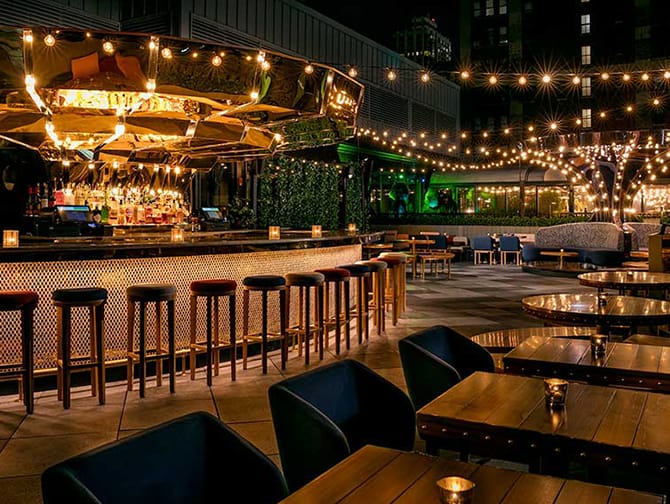 Oud en nieuw feesten in New York Rooftop party