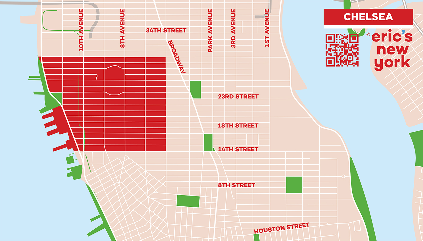 Chelsea in New York - Gratis Plattegrond