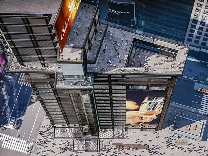 Wat te doen op Times Square - One Times Square Skywalk