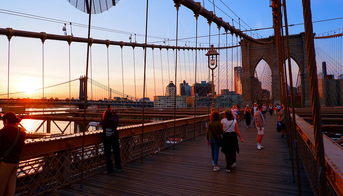 6 Dagen New York Dagplanning - Loop over de Brooklyn Bridge bij zonsopkomst