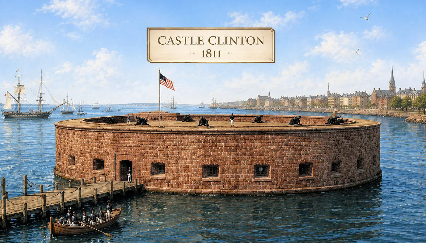 Castle Clinton in New York - Idee van hoe Castle Clinton eruitzag