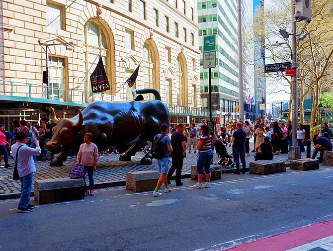 Charging Bull-beeld in New York - Attractie in Lower Manhattan
