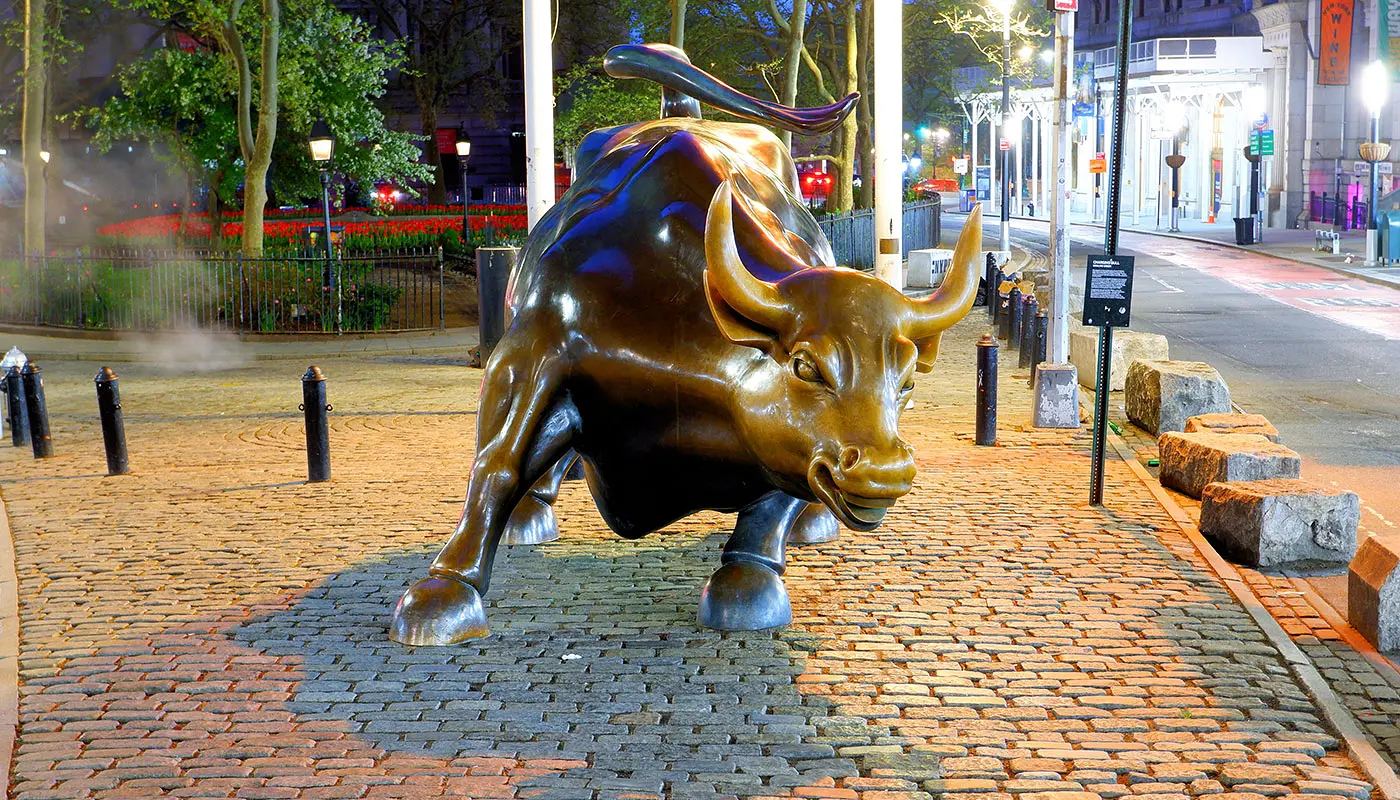 Charging Bull-beeld in New York - De stier van Wall Street