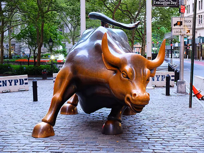 Charging Bull-beeld in New York