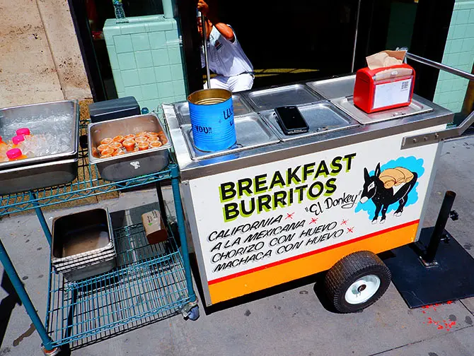 Ontbijt in New York - El Donkey Burrito Cart