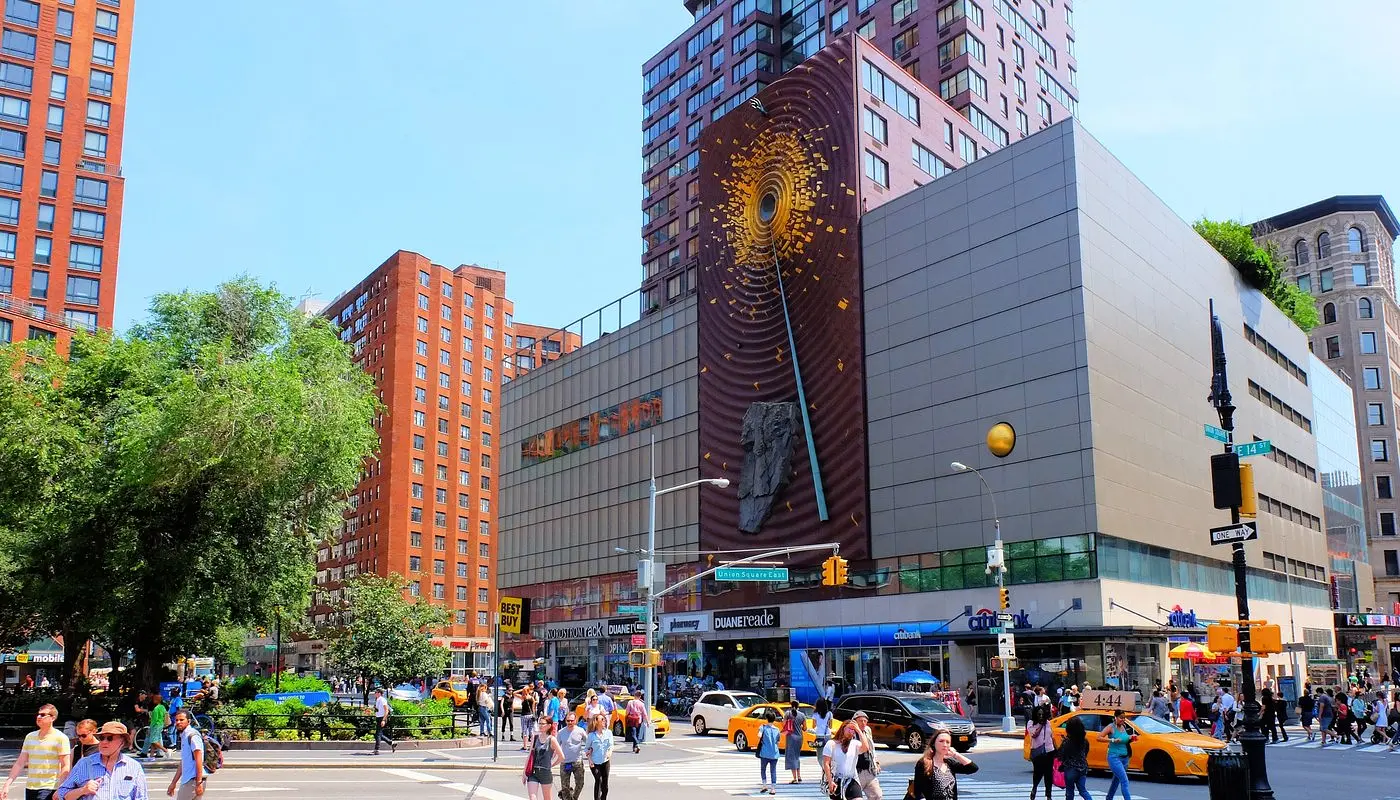 Union Square in New York - Levendig plein